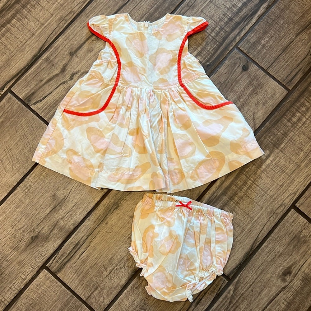 Pink Chicken dress and diaper cover 💗